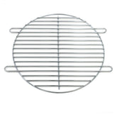 Round metal grill grate on a white background