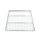 Metal cooling rack on a white background