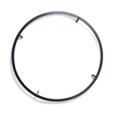Black metal ring on a white background