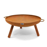 Corten Steel Fire Bowl with Feet & Handles | HEAT Classic
