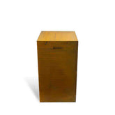 corten steel box with visible branding on a white background