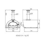 Italian Wood Fired Pizza Oven | Clementi Pulcinella 60x60