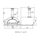 Italian Wood Fired Pizza Oven | Clementi Pulcinella 80x60