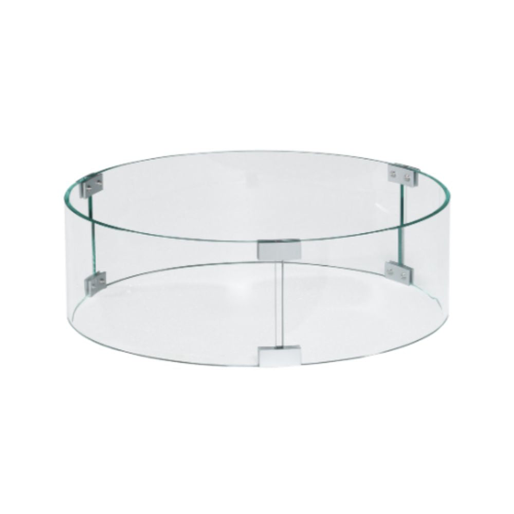 Round Glass set for Fire Pit Table | Happy Cocooning