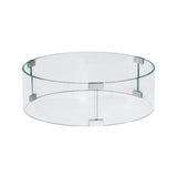 Round Glass set for Fire Pit Table | Happy Cocooning
