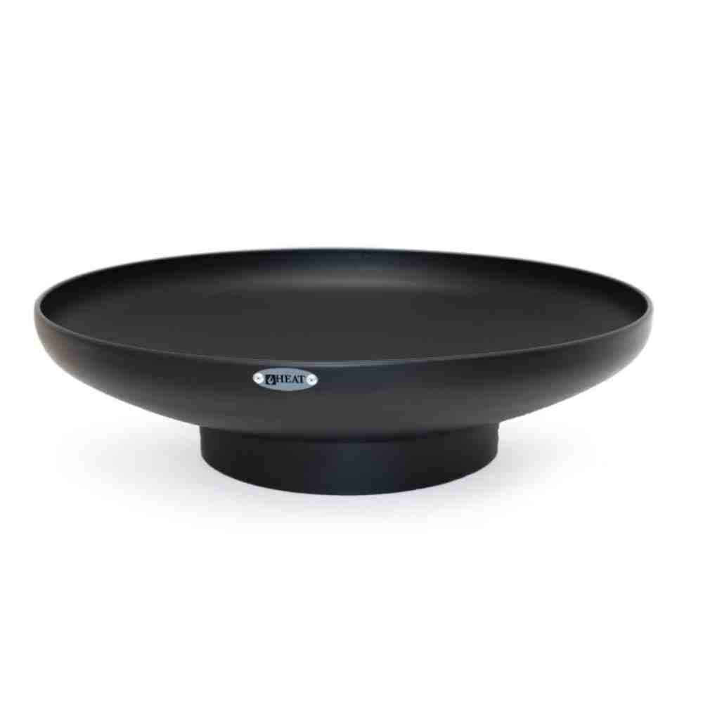 Black fire bowl on a white background