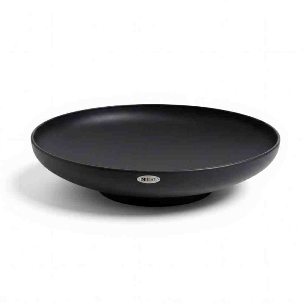 Black fire bowl on a white background