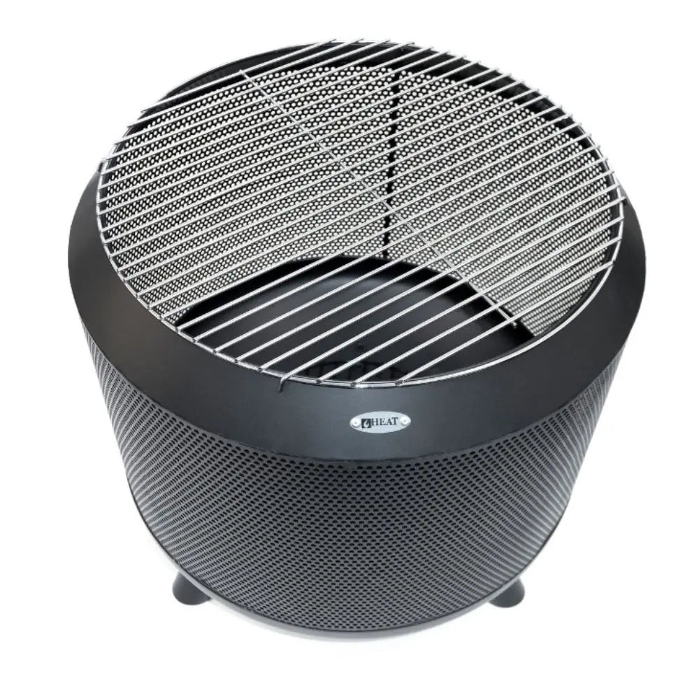 Garden Fire Basket with Grill | HEAT Fire Drum