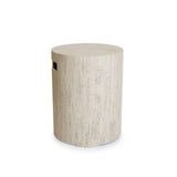 cylindrical gas bottle enclosure in beige on a white background