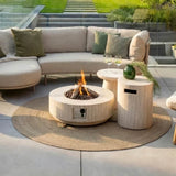Gas Fire Pit Table 76cm x 76cm | Happy Cocooning Estate Round 76